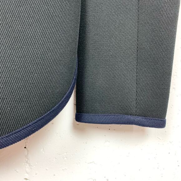 J.Crew Womens Mandarin Collar Tipped Twill Button Up Jacket Black Navy Accent 00 - Picture 11 of 16